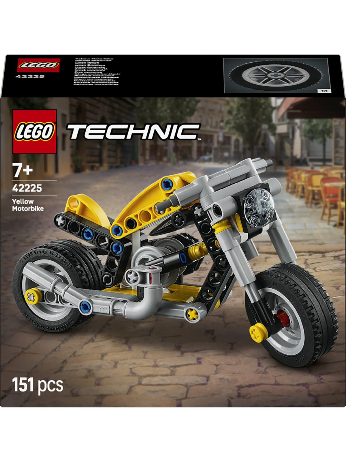 Lego Technic 42225 Gelbes Motorrad