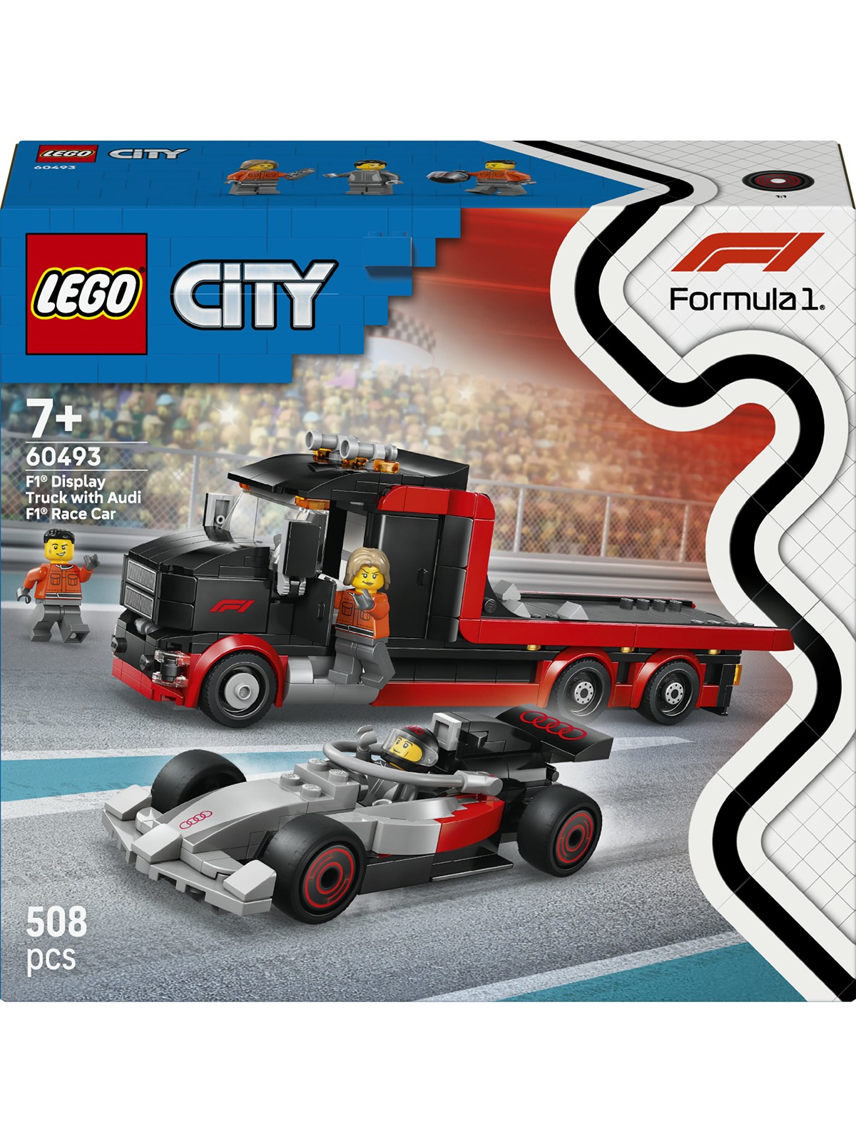 Lego City 60493 F1 Truck Mit Audi F1 Rennwagen