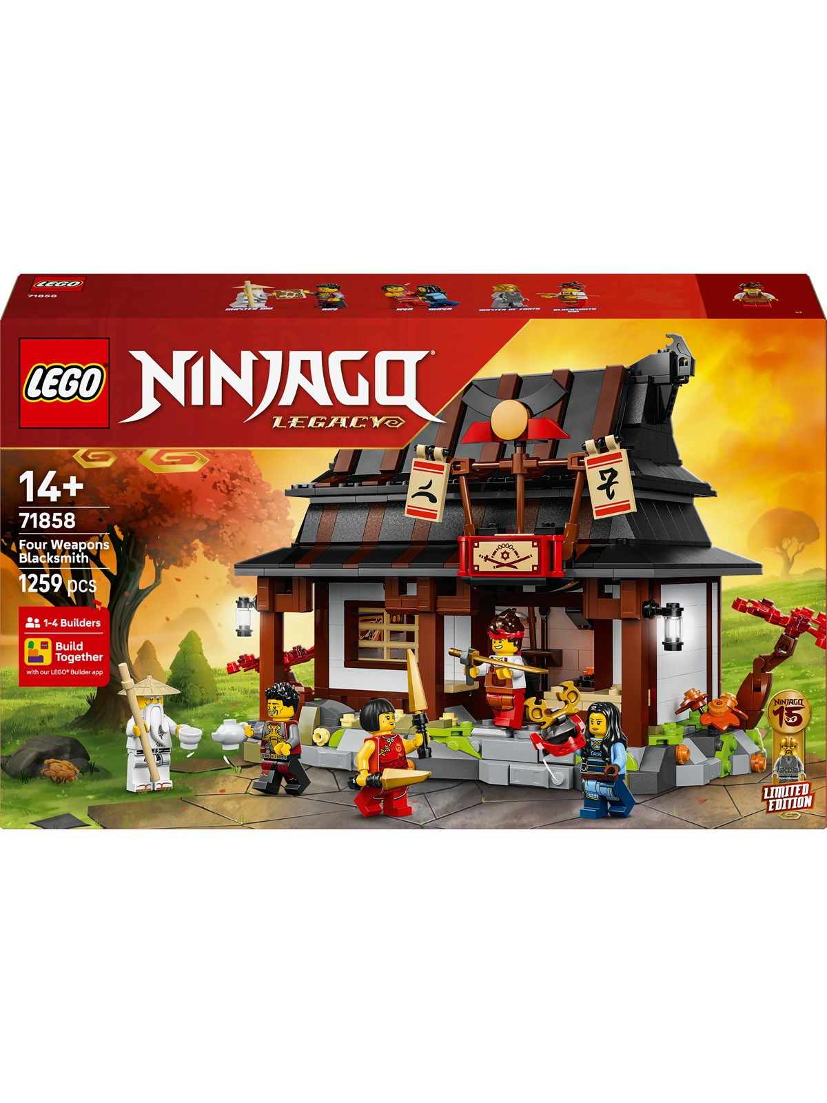 Lego Ninjago 71858 15-jähriges Jubiläum Der Vier-waffen-schmiede