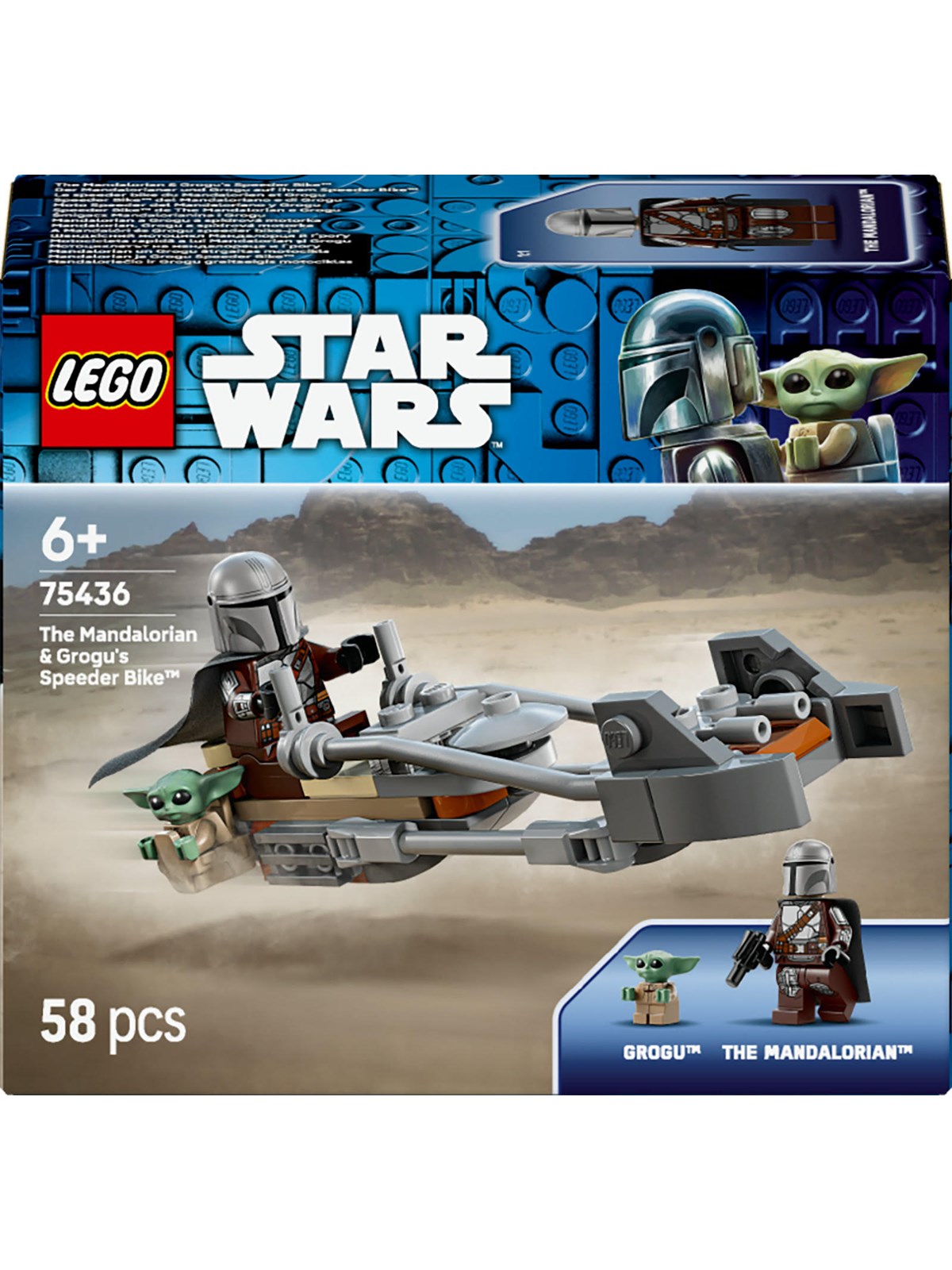 Lego Star Wars 75436 Der Mandalorianer Und Grogu Auf Ihrem Speeder Bike