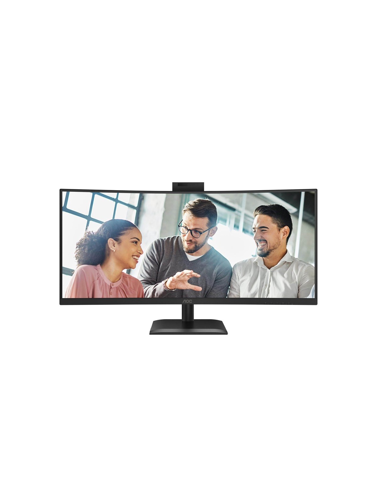 34" Aoc Cu34e4cw - 3440x1440 (Uwqhd) - 120hz - VA - 90w Usb-c - Kvm Switch - Bildschirm