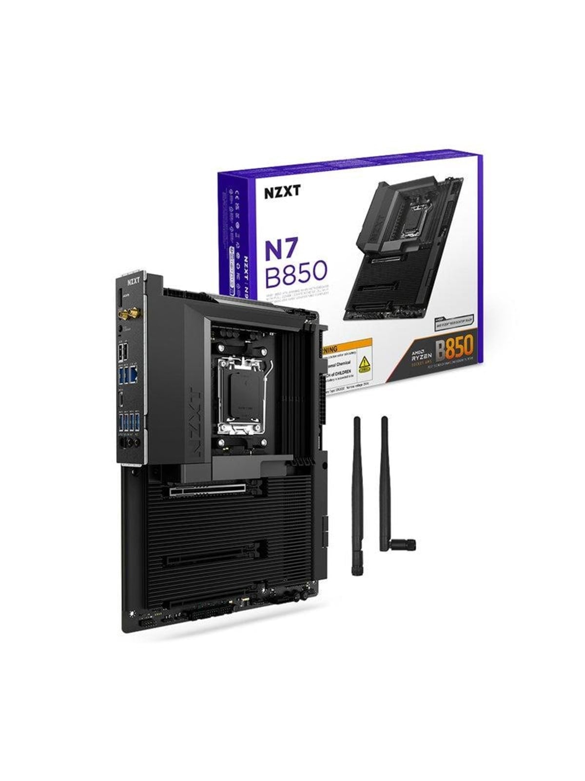 Nzxt N7 B850 Mainboard - Amd B850 - Amd Am5 Socket - Ddr5 Ram - Atx - N7-b85xt-b1