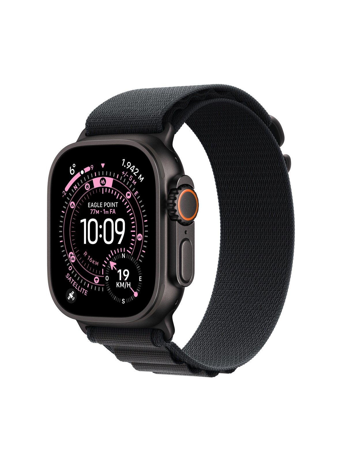 Apple Watch Ultra 3 Gps + Cellular 49mm Black Titanium Case With Black Alpine Loop - Small - Smartwatches Pulsuhren Sportuhren Schrittzaehler - 