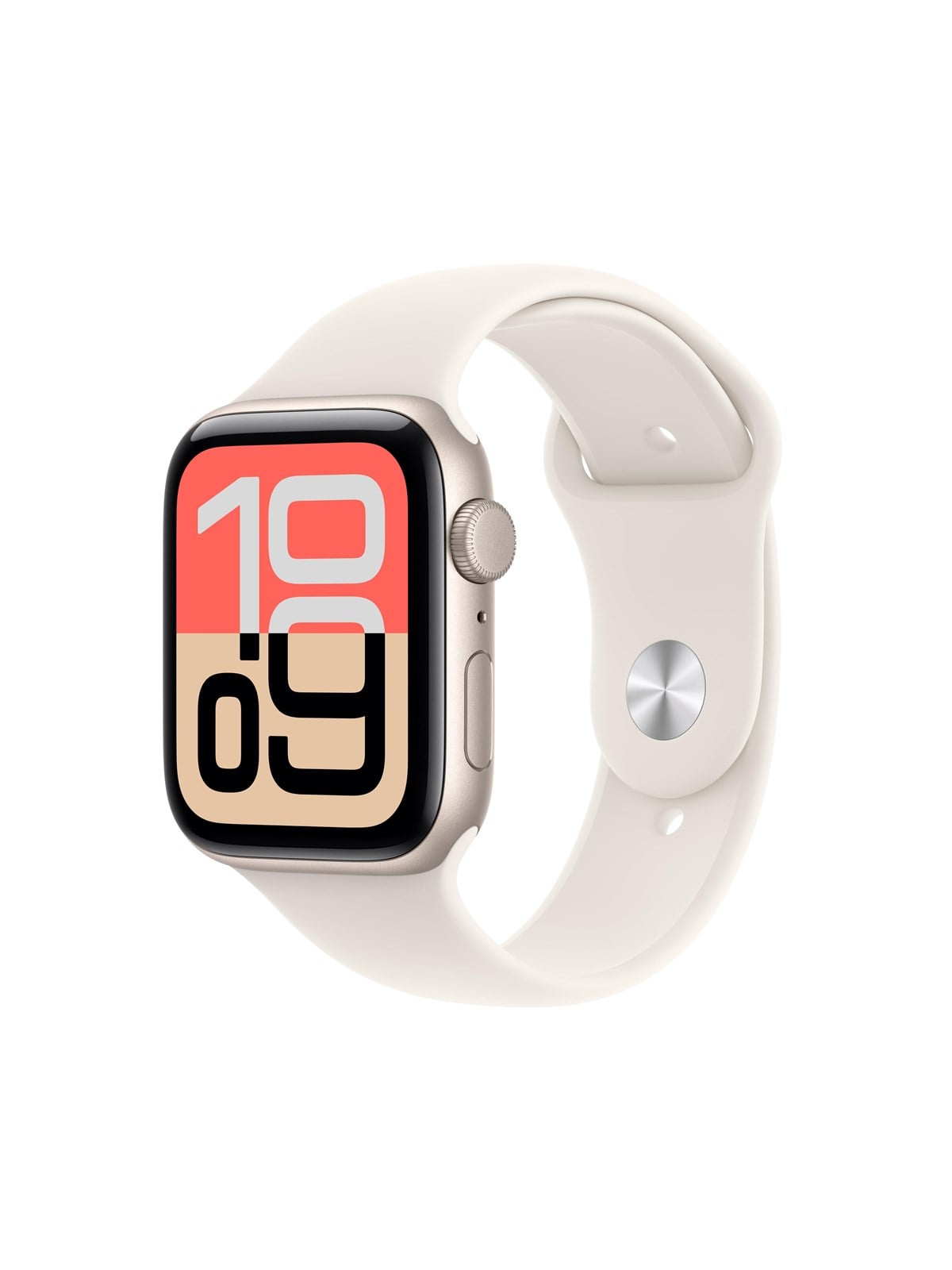 Apple Watch SE 3 Gps 44mm Starlight Aluminium Case With Starlight Sport Band - S/m - Smartwatches Pulsuhren Sportuhren Schrittzaehler - Mehg4qn/a