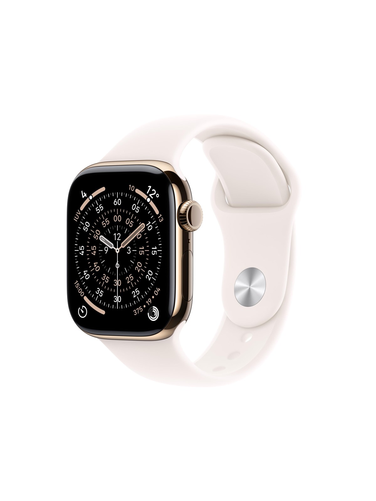 Apple Watch Series 11 Gps + Cellular 42mm Gold Titanium Case With Light Blush Sport Band - S/m - Smartwatches Pulsuhren Sportuhren Schrittzaehler - 