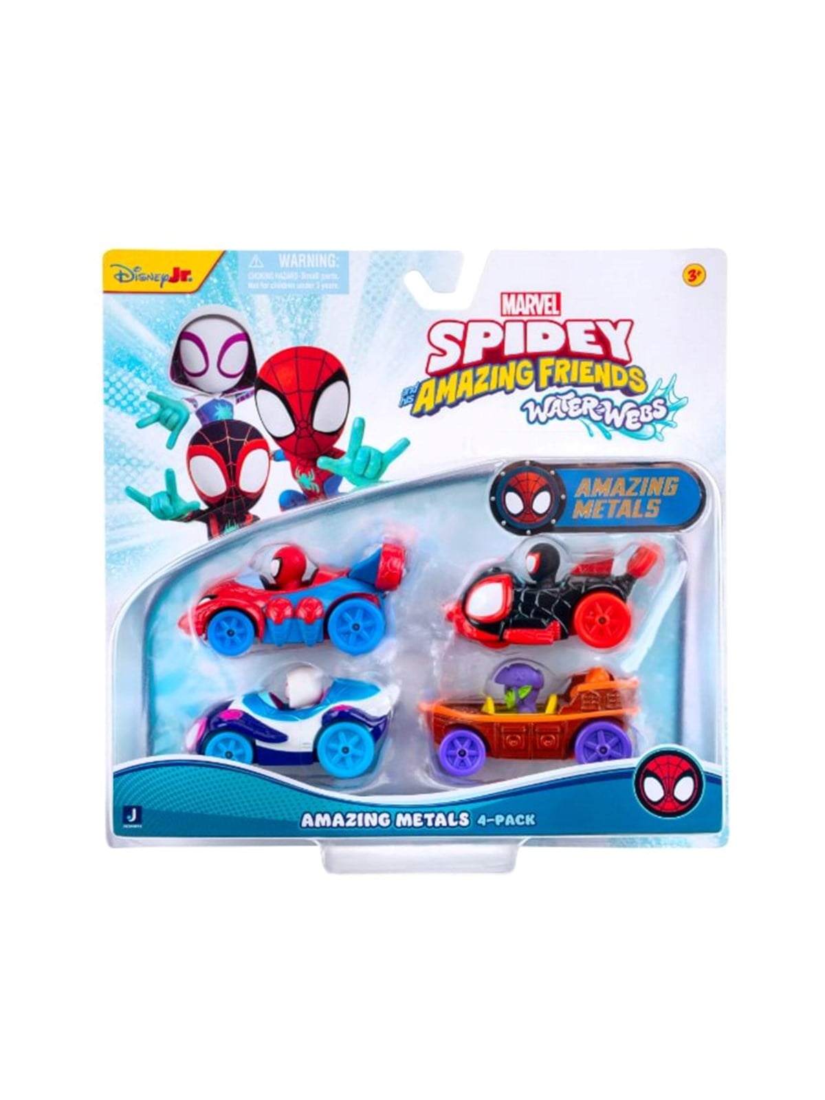 Marvel Spidey And His Amazing Friends Waterwebs Amazing Metals 4-pack - Spielzeugauto - Snf0378