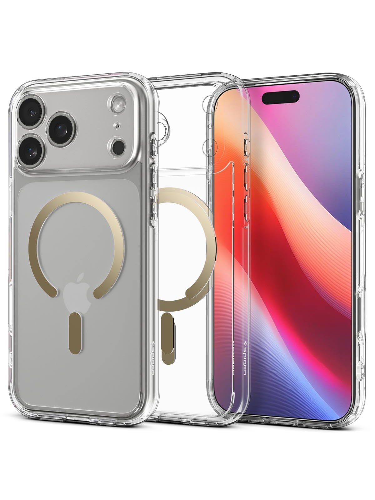 Spigen Ultra Hybrid Magsafe - Clear Gold - Iphone 17 Pro Max - Handys Cover Cases - Acs10284