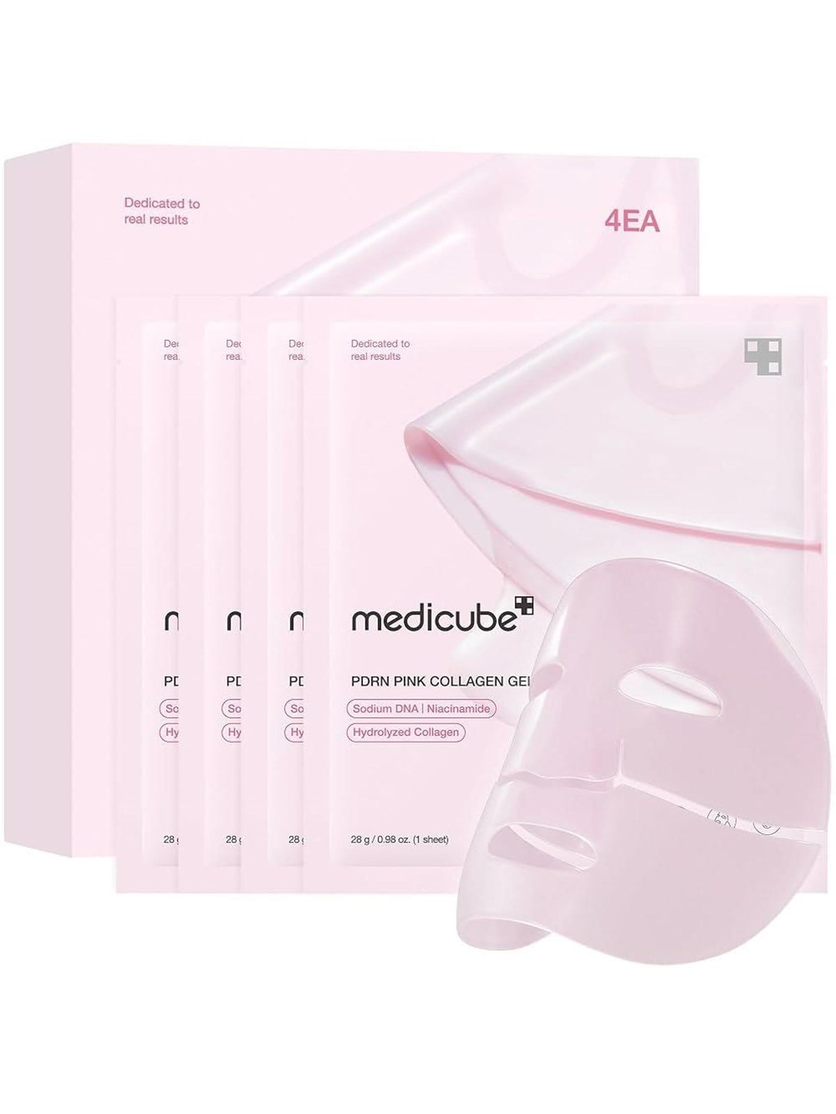 Medicube Salmon Dna Pdrn Pink Collagen Jelly Gel Mask 4 Pcs - Gesichtspflege - 8800256114399