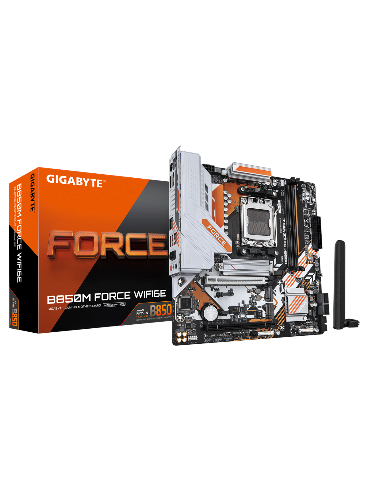 Gigabyte B850m Force Wifi6e Mainboard - Amd B850 - Amd Am5 Socket - Ddr5 Ram - Micro-atx - B850m Force Wf6e
