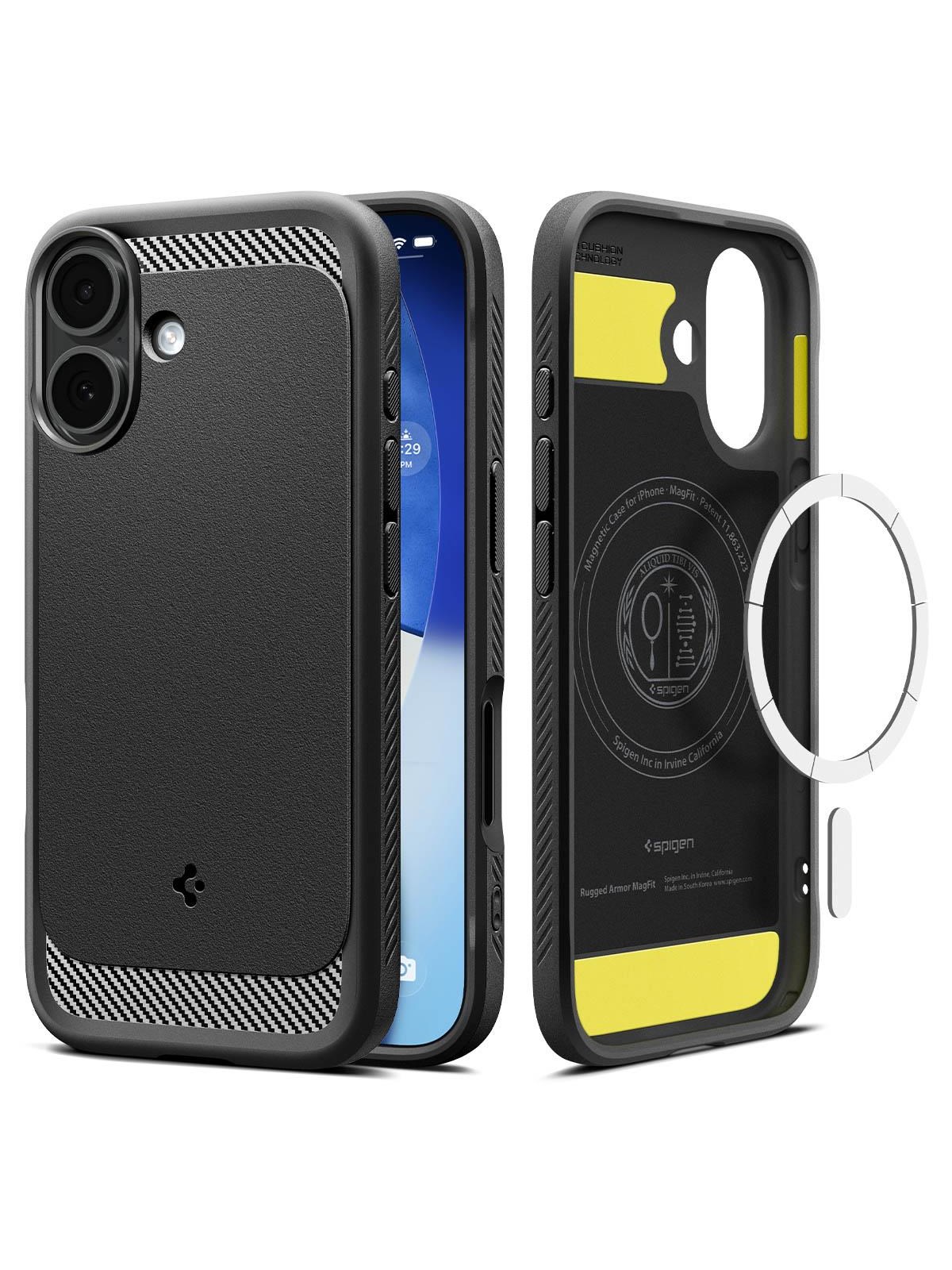 Spigen Rugged Armor Magsafe - Matte Black - Iphone 17 - Handys Cover Cases - Acs10367