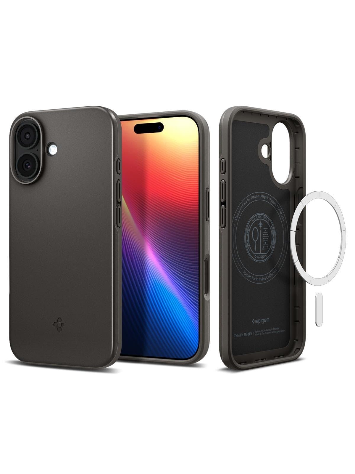 Spigen Thin Fit Magsafe - Gunmetal - Iphone 17 - Handys Cover Cases - Acs10375