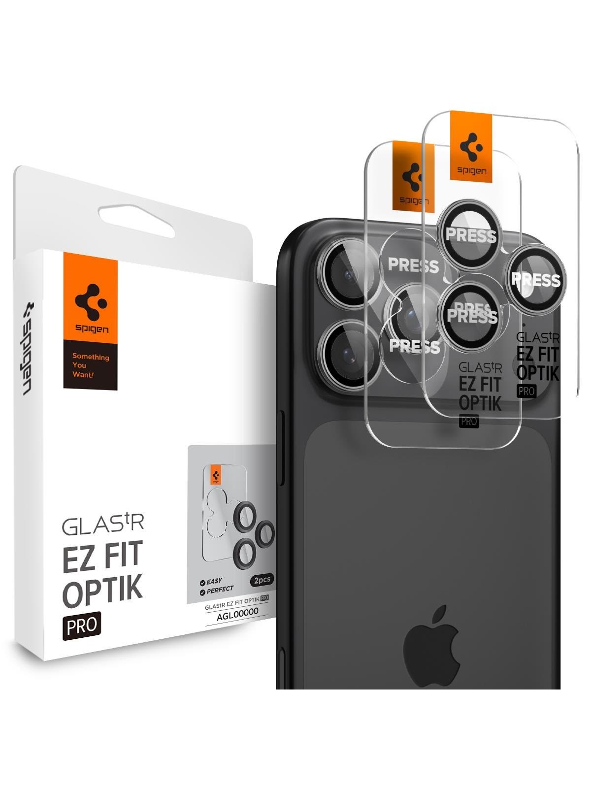 Spigen Glass tR EZ Fit Optik Pro 2 Pack - Gray - Iphone 17/16/15/14 Pro / 17/16/15/14 Pro Max - Handys Schutzfolie - Agl10125