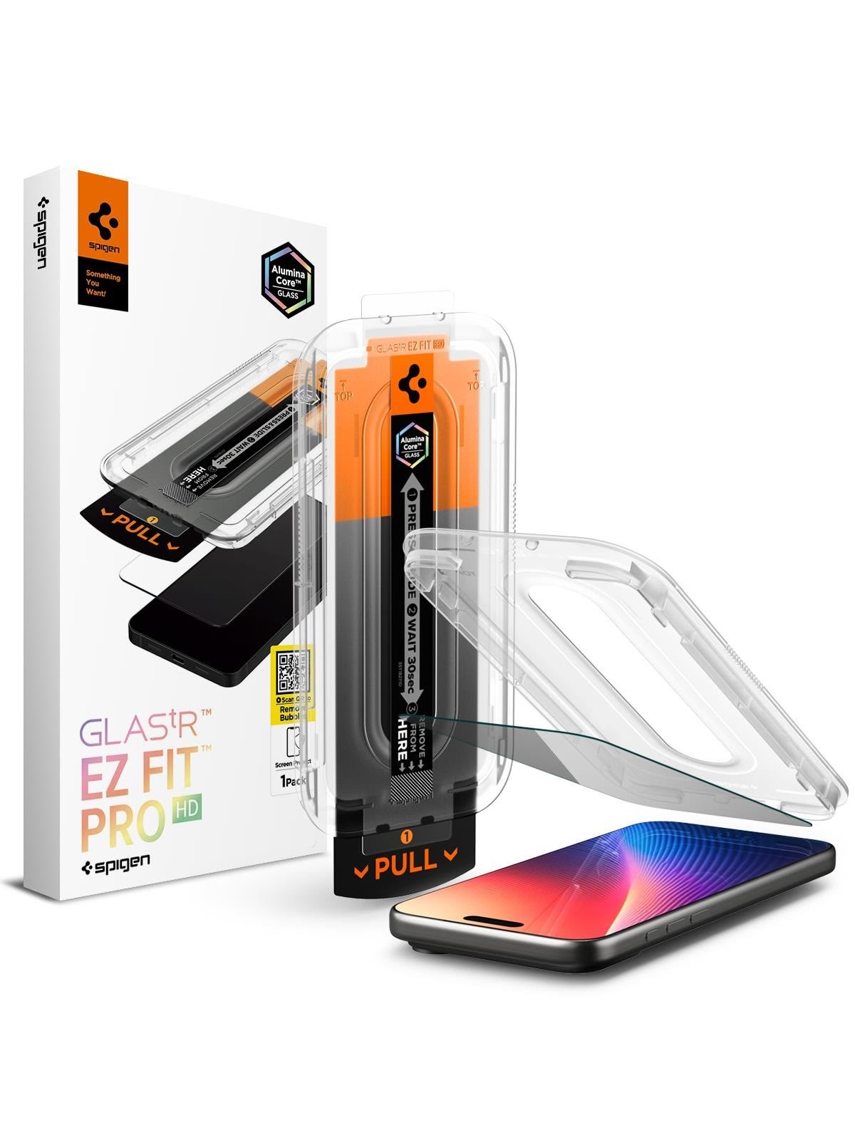 Spigen Glass tR EZ Fit Pro HD (Privacy) 1 Pack - Transparency - Iphone 17/16 Pro / 17 - Handys Schutzfolie - Agl10098