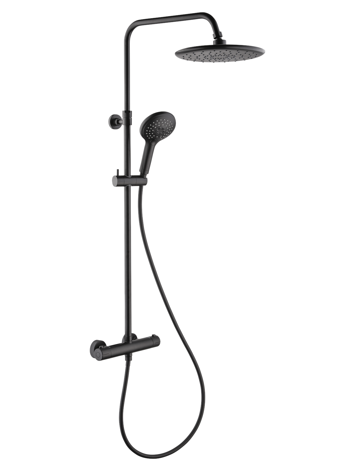 Norh Erika Overhead Shower Set 1 & 3 Sprays Black - Dusch Und Montagezubehoer - 5709728871156