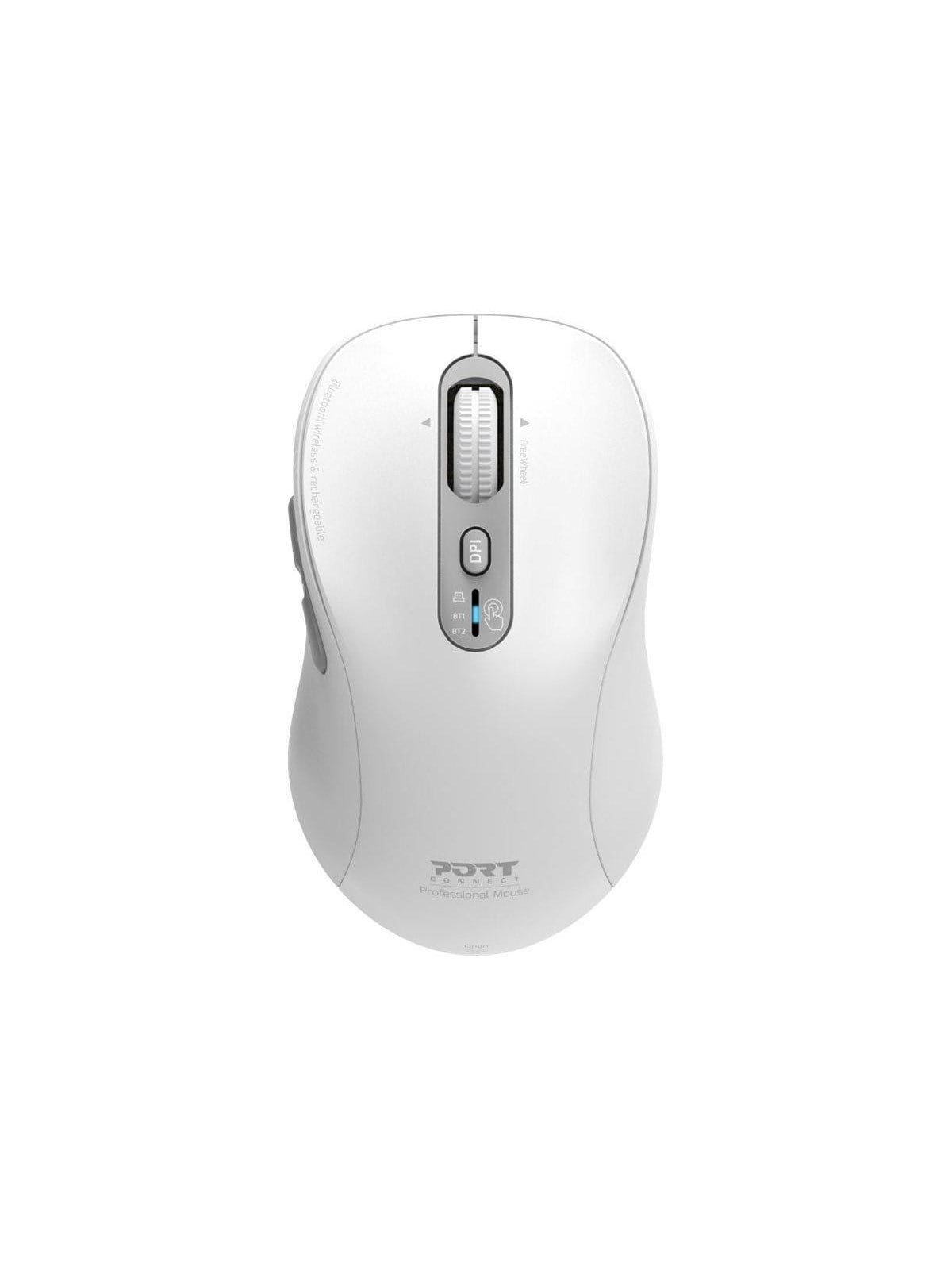 Port Designs Port Connect - Mouse - Expert Rechargeable - 2.4 Ghz Bluetooth - White - Maus (Weiß) - 900707cw