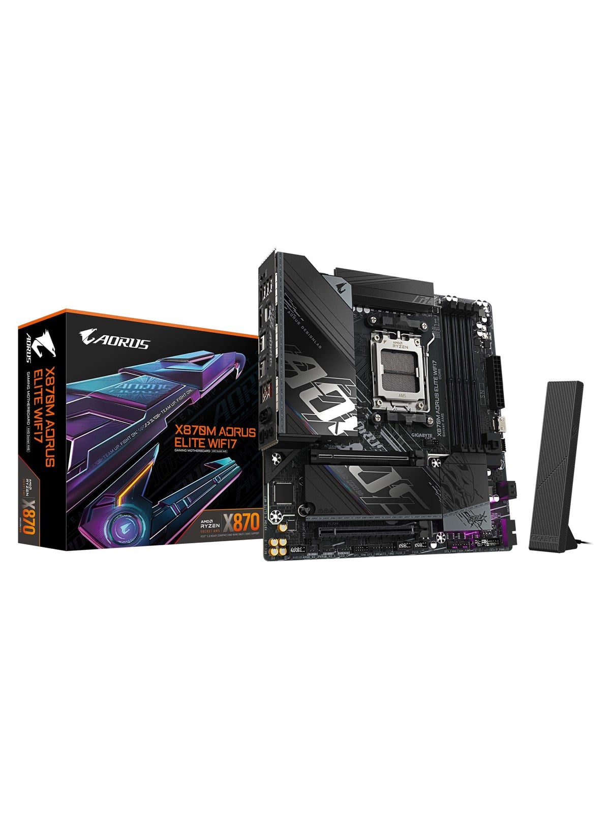 Gigabyte X870m Aorus Elite Wifi7 Mainboard - Amd X870 - Amd Am5 Socket - Ddr5 Ram - Micro-atx - X870m A Elite Wf7