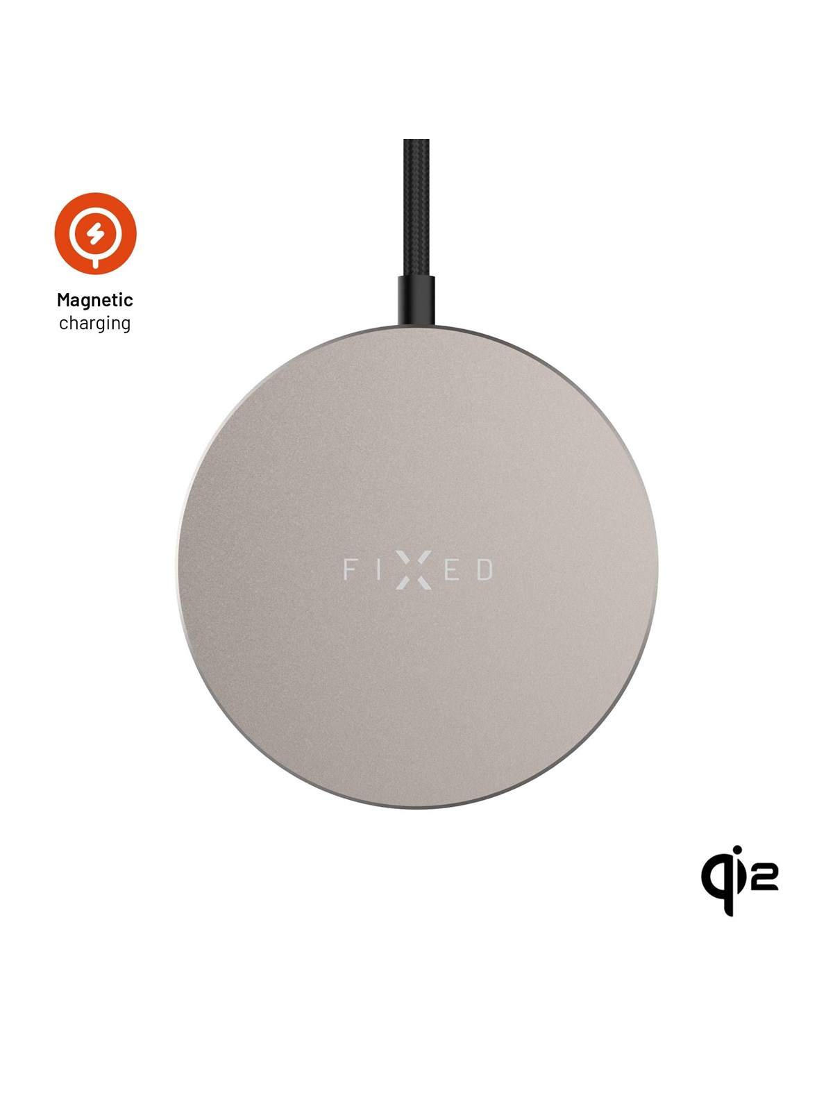 Fixed Magpad Slim Qi2 15w Wireless Charger Titan - Handys Adapter Und Ladegeraete - Fixmpads-ti
