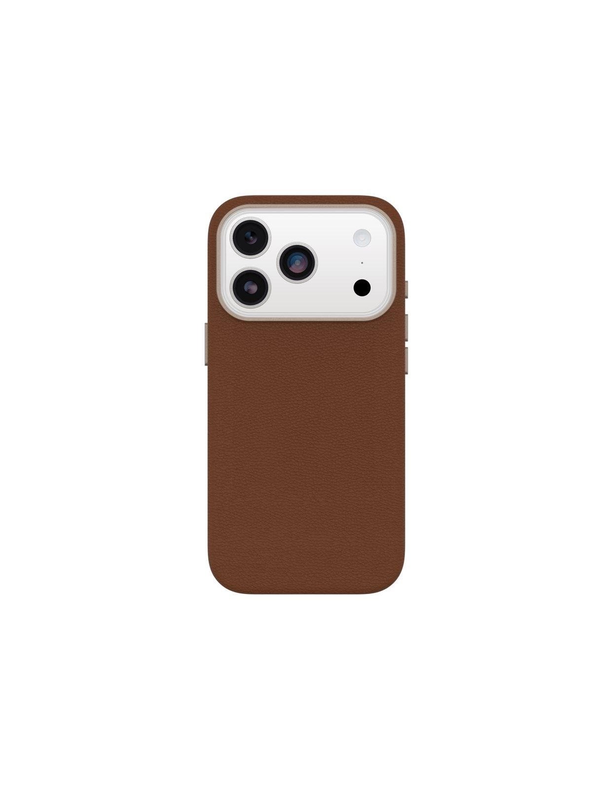 Otterbox Symmetry Cactus Leather Camera Control Apple Iphone 17 Pro Desert Saddle - Brown - Handys Cover Cases - 77-99049