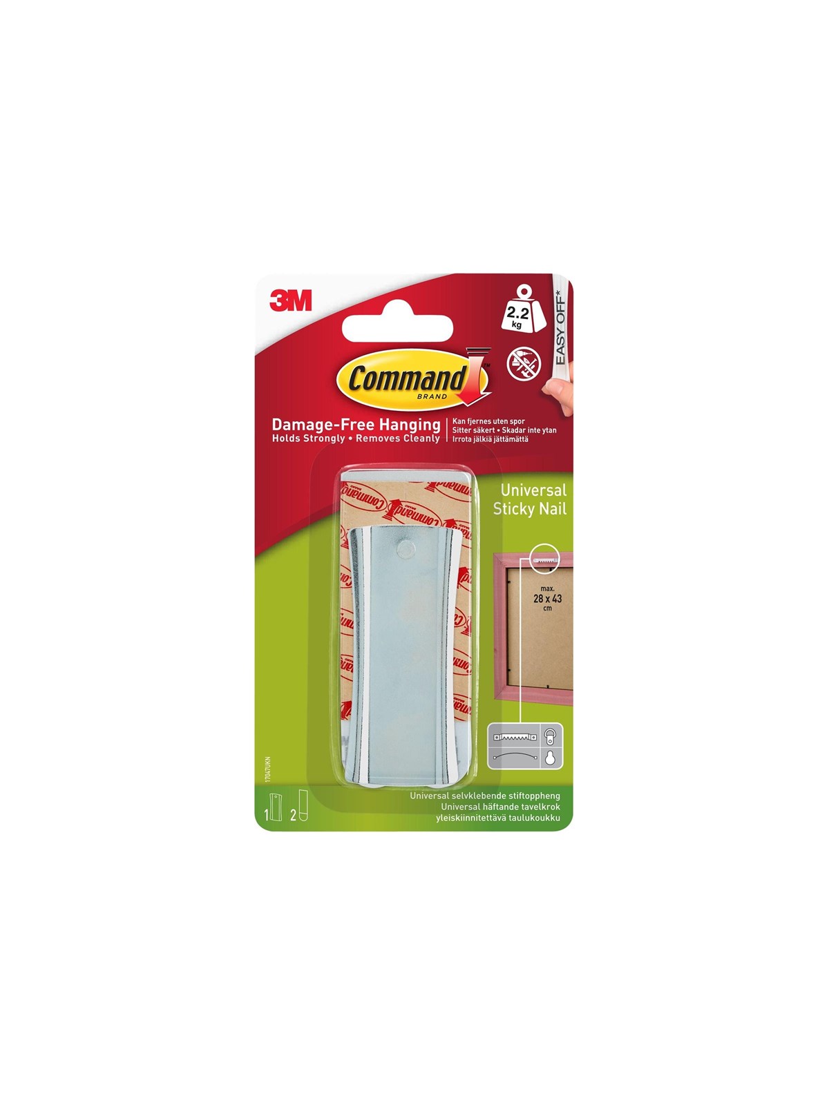 3M Universal Sticky Nail - Kleiderbuegel Und Haken - 7100338324