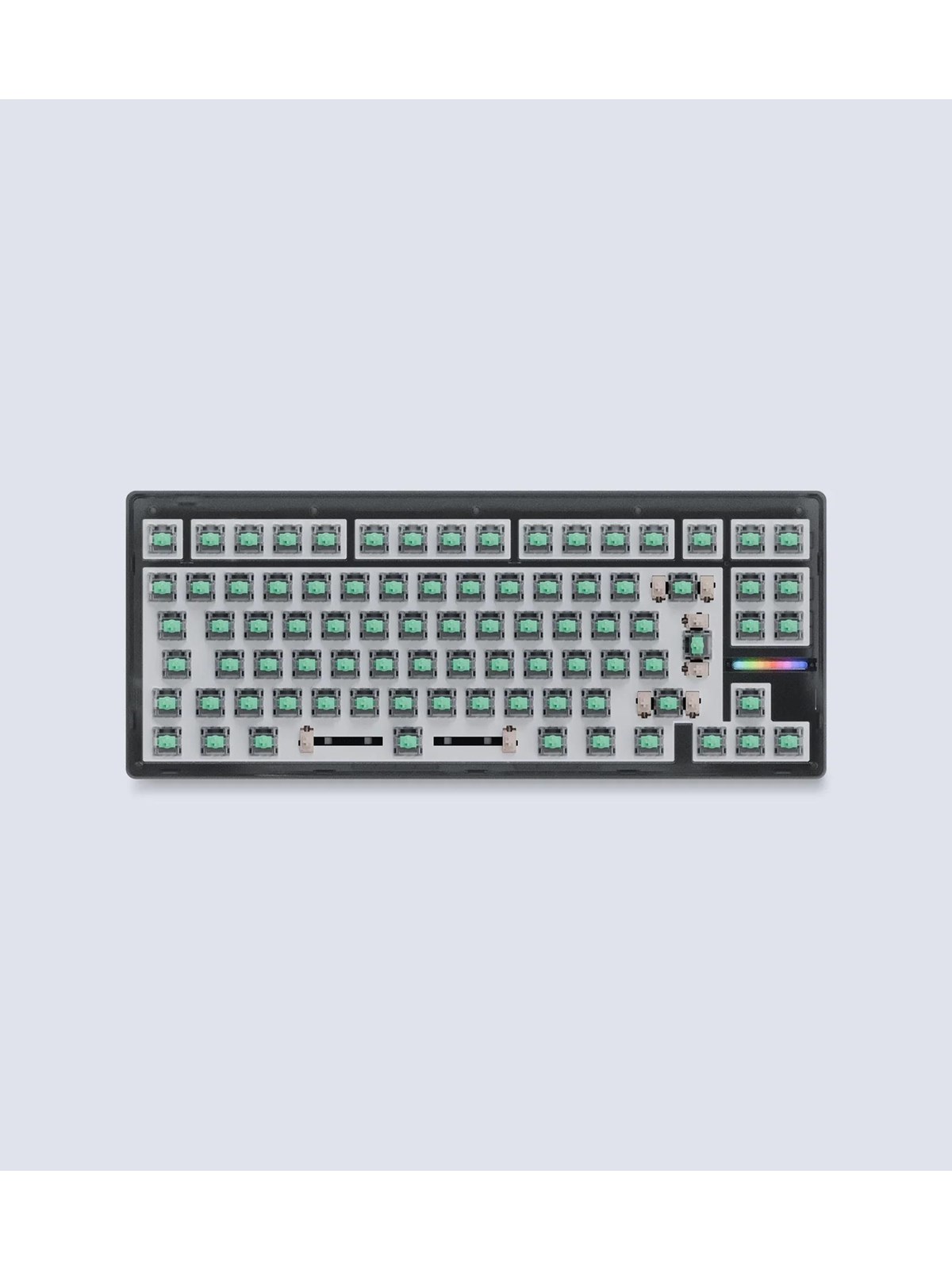 Wooting 80he - Iso - No Keycaps - Linear60 - Ghost - Gaming Tastaturen - Ohne Numpad - Universal - Grau - Wk5-iso-l60-smbk1