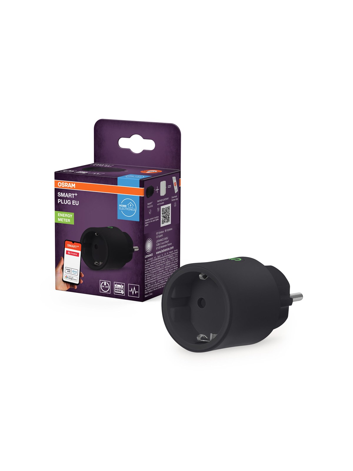 Osram Smart+ Plug With Energymeter Zigbee Black - Smart Home - 4099854419287