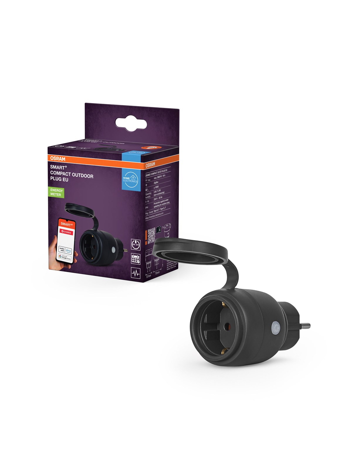 Osram Smart+ Outdoor Plug Compact 16a With Energymeter Zigbee - Smart Home - 4099854419317