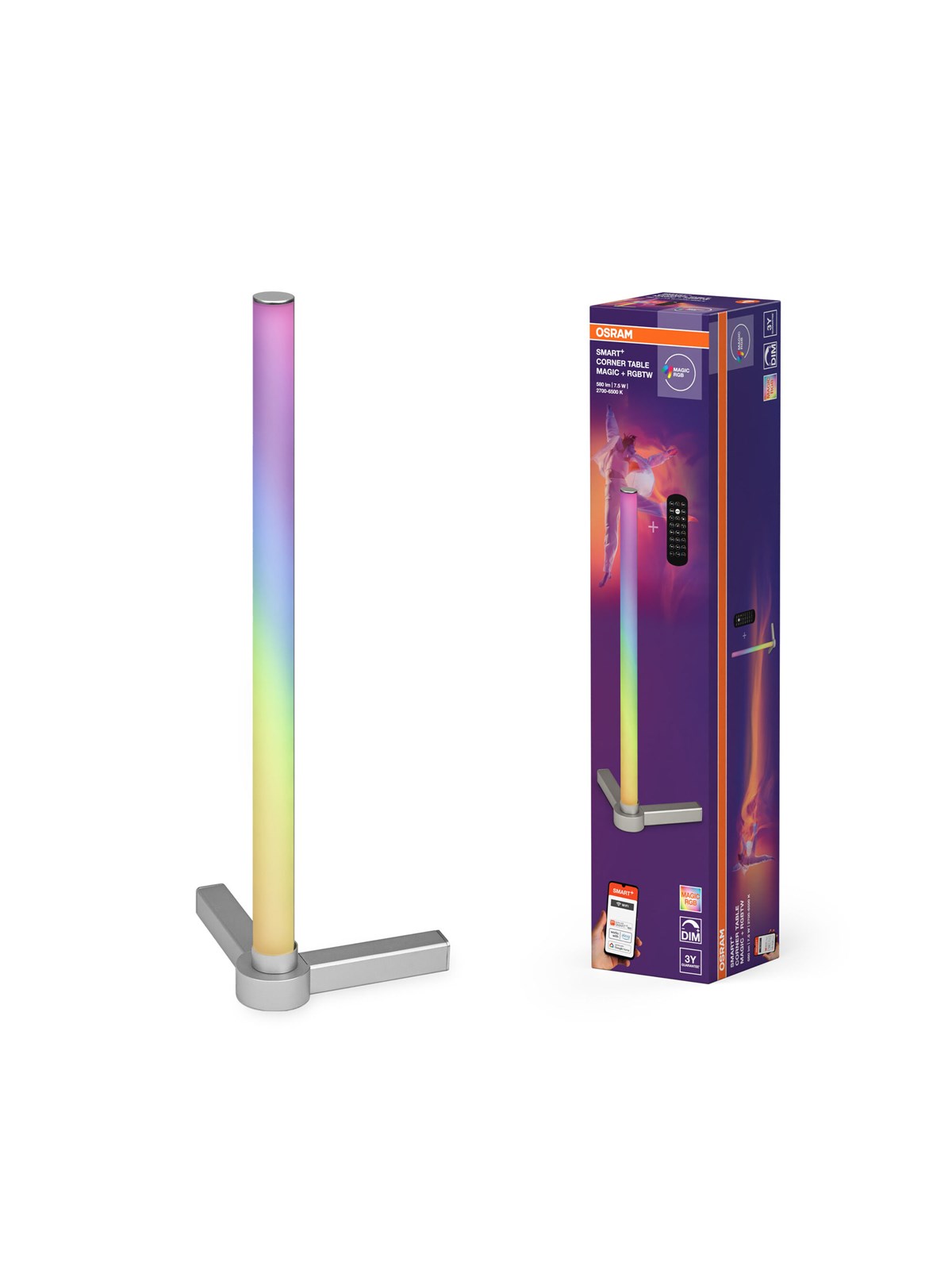 Osram Smart+ Corner Table 7.5w/rgb+2700-6500k 425mm Silver Wifi - Smart Home - 4099854471810