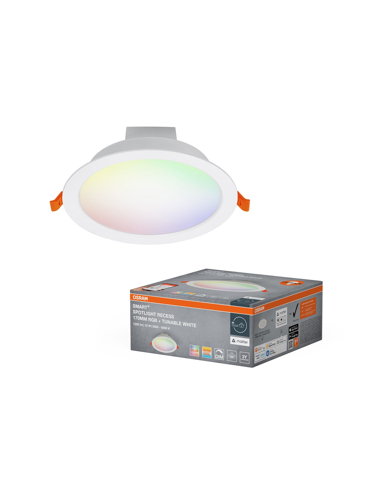 Osram Smart+ Spot 1000lm 12w/rgb+827-865 170mm White Wifi - Smart Home - 4099854475696
