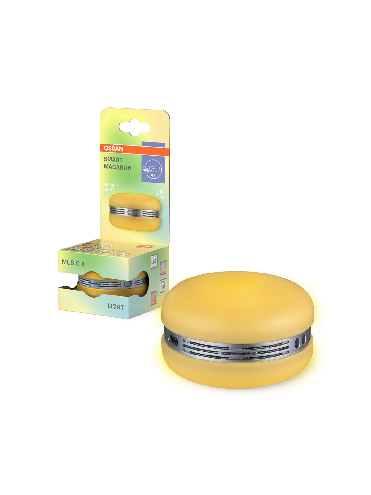 Osram Smart+ BT Speaker & Light Macaron Rgb Gul - Smart Home - 4099854667848