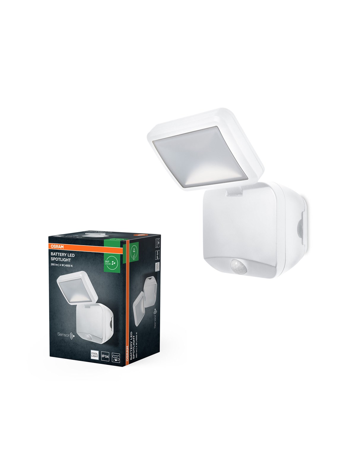 Osram Battery Led Spot Single 260lm 4w/840 127mm White - Lampen - 4099854497537