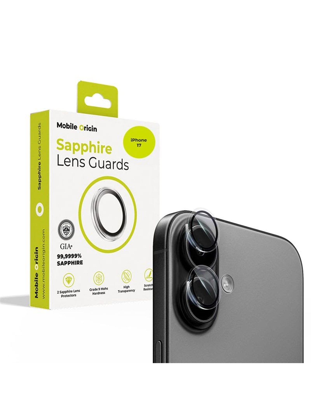 Mobile Origin Sapphire Lens Guards - Clear - Iphone 17 - Handys Schutzfolie - Salg-i17-clr