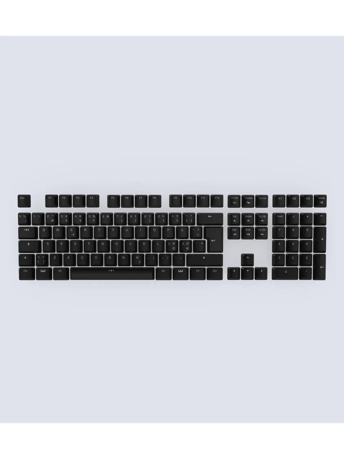 Wooting Abs Iso Keycaps - Keycaps - Nordisch - Schwarz - Tastaturen - Kc1-nr1-asl-bk1