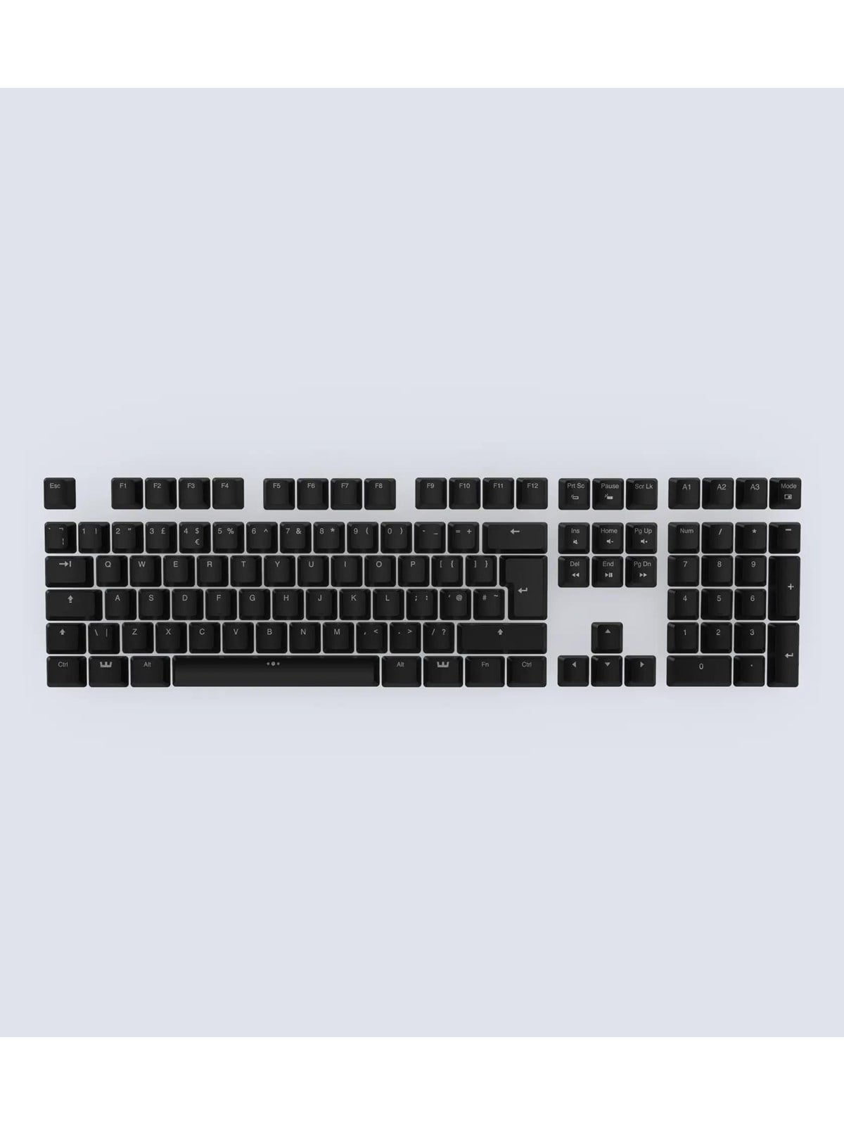Wooting Abs Iso Keycaps - Keycaps - Englisch (UK) - Schwarz - Tastaturen - Kc1-uk1-asl-bk1
