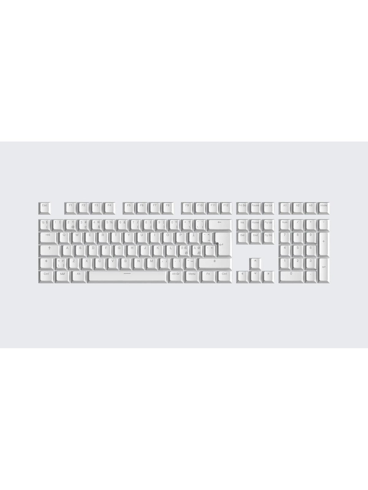 Wooting Pbt Iso Keycaps - Just White - Keycaps - Nordisch - Weiss - Tastaturen - Kc3-nr1-pds-wh1