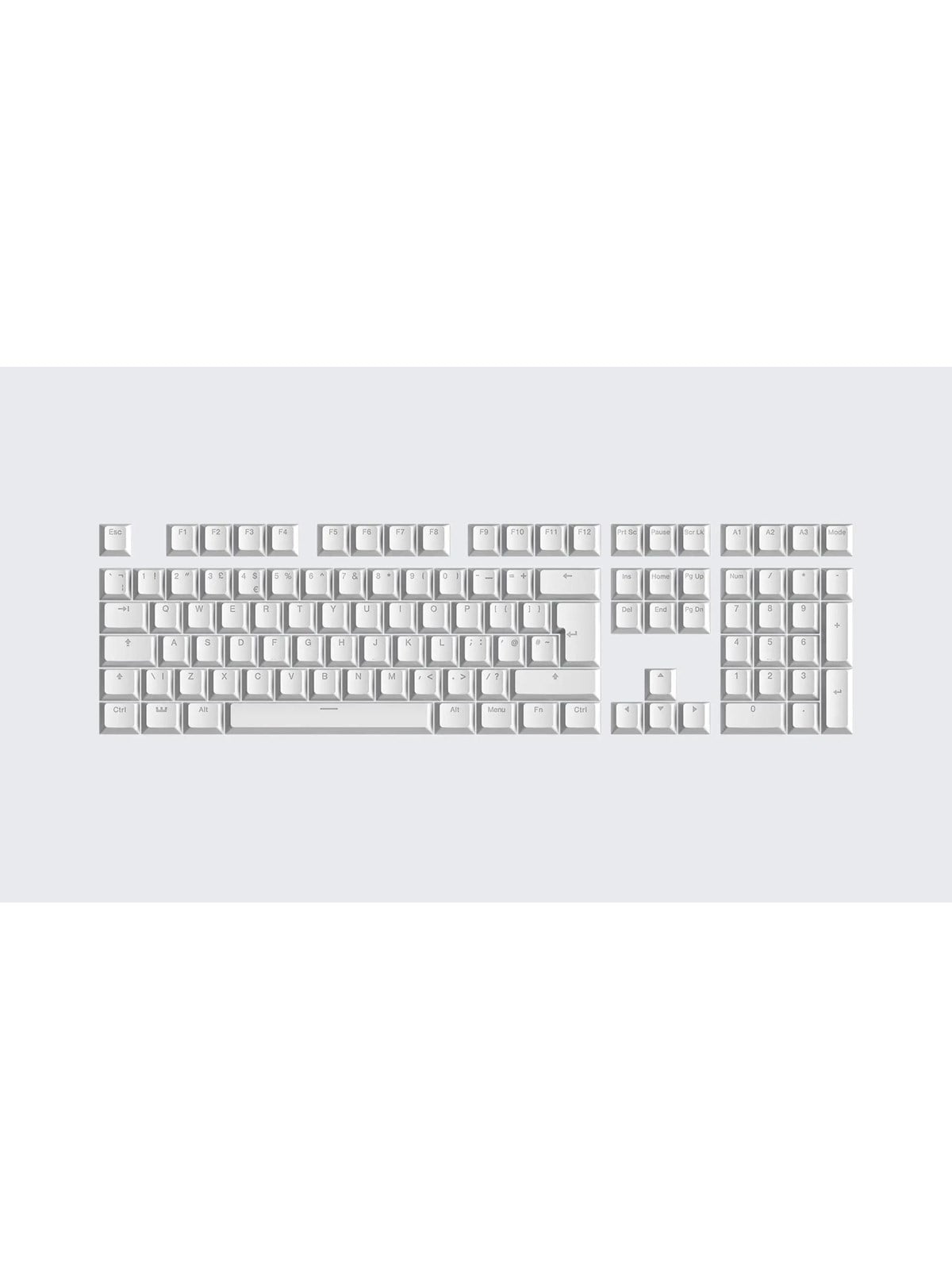 Wooting Pbt Iso (UK) & Ansi (US) Keycaps - Just White - Keycaps - Englisch (US) - Weiss - Tastaturen - Kc3-usuk4-pds-wh1