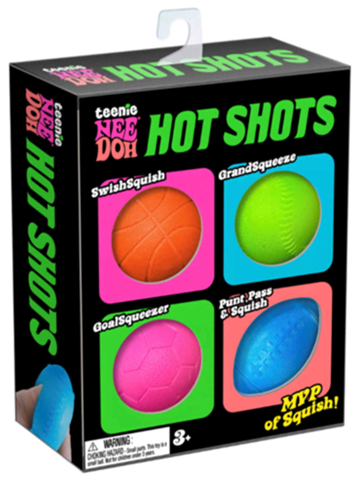 Needoh Teenie Hot Shots 4 -Pack - Kleine Mitbringsel Fuer Kinder - 200108