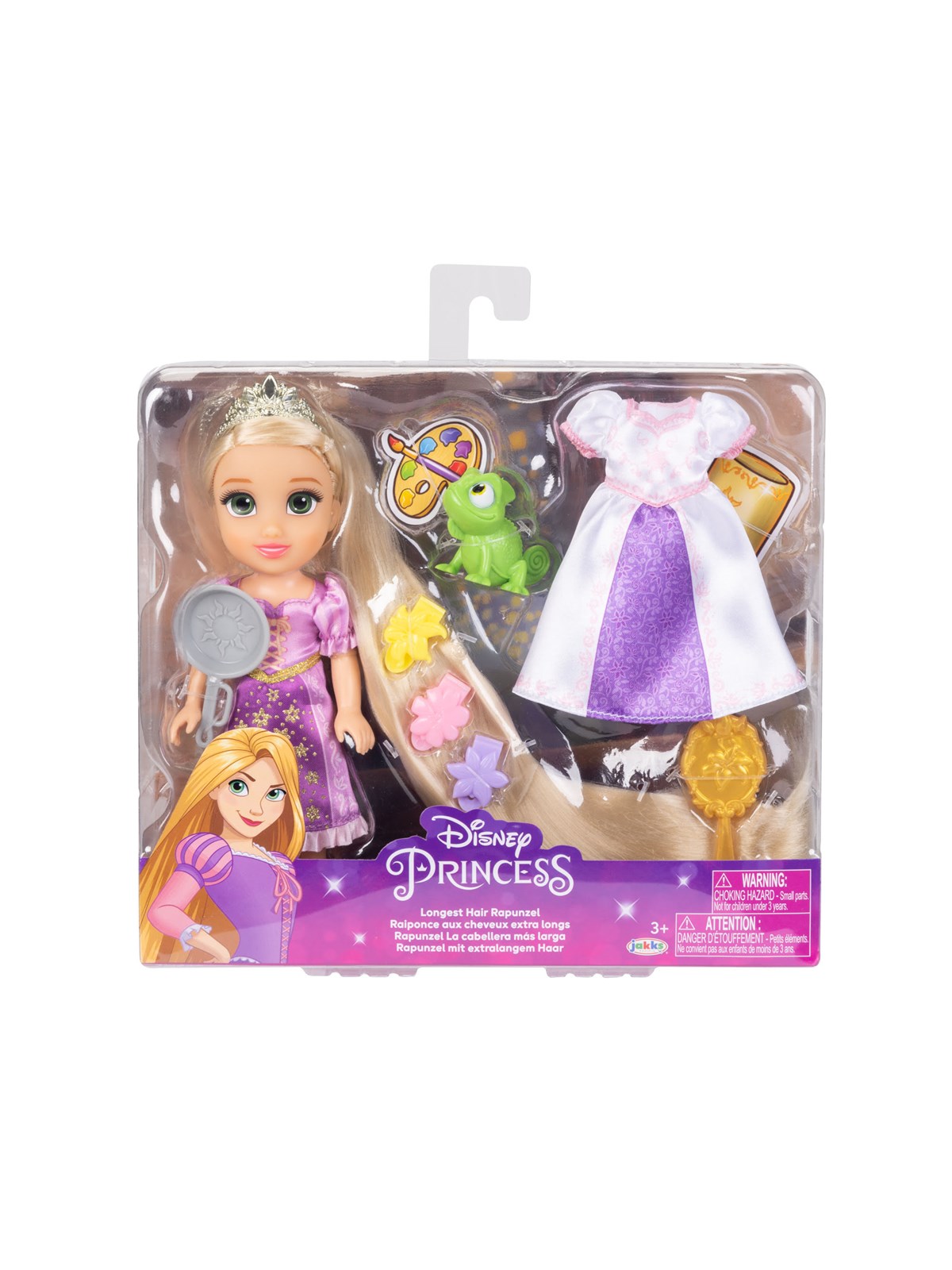 Jakks Disney Princess Longest Hair Rapunzel Doll 15cm - Dolls Accessories - 705109