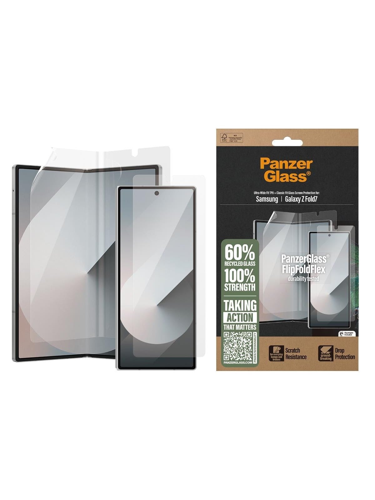 Panzerglass Screen Protector Samsung Galaxy Z Fold7 | Glass & Film - Handys Schutzfolie - Pg76511