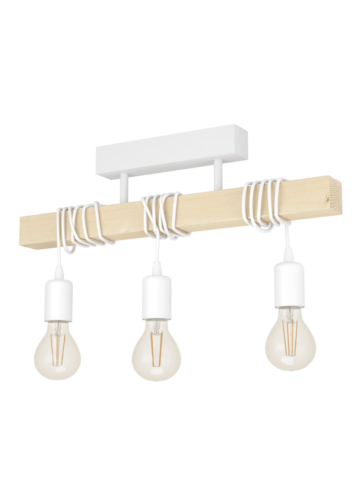 EGLO TOWNSHEND 1 DECKE 3L WEISS/HOLZ