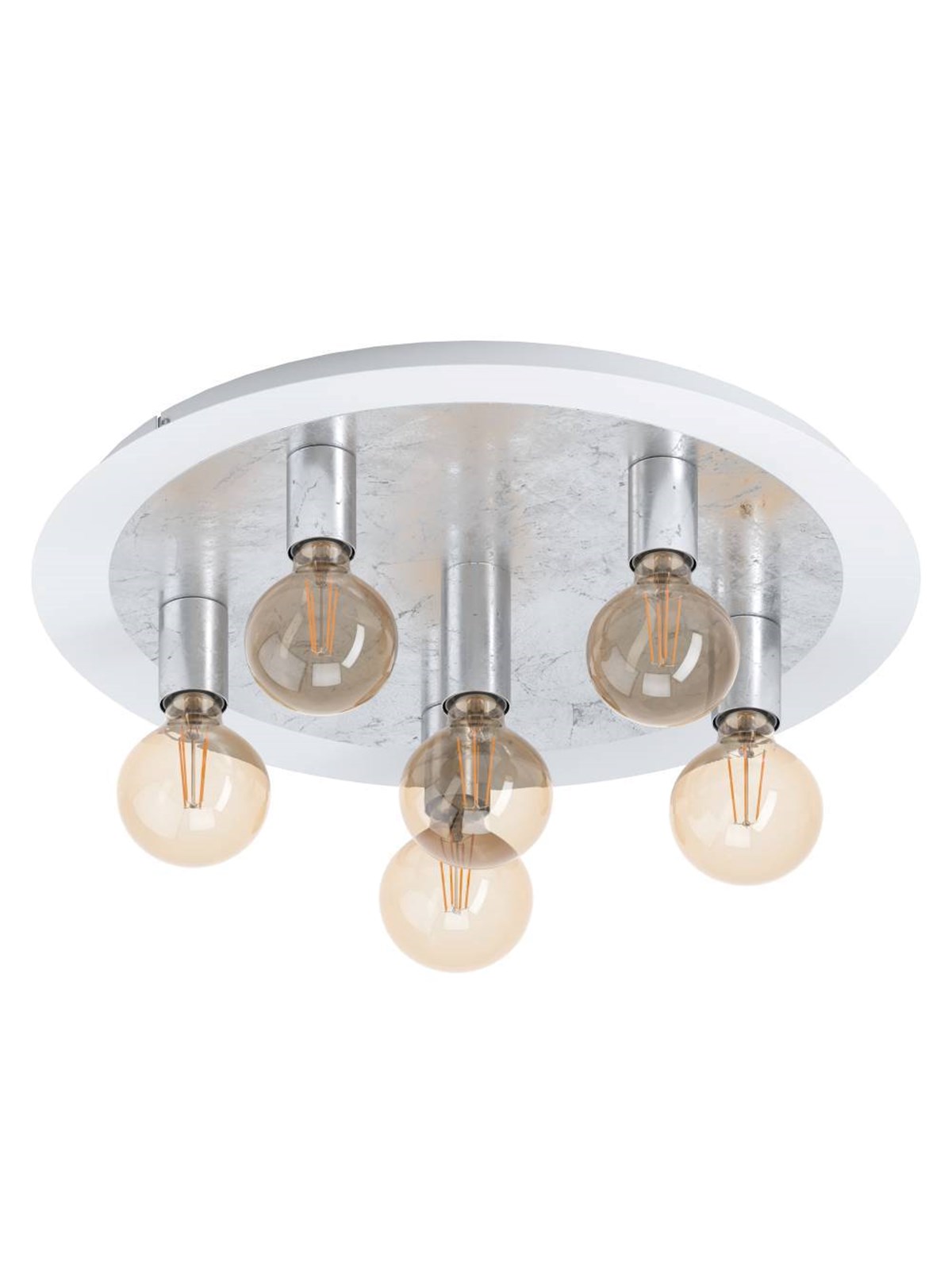 EGLO PASSANO DECKE 5L WEISS/SILBER