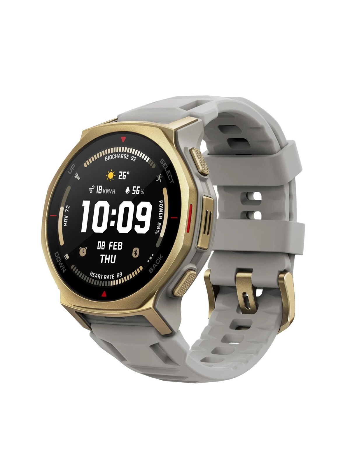 Amazfit T-rex 3 Pro 44mm - Arctic Gold - Smartwatches Pulsuhren Sportuhren Schrittzaehler - W2548gl2n