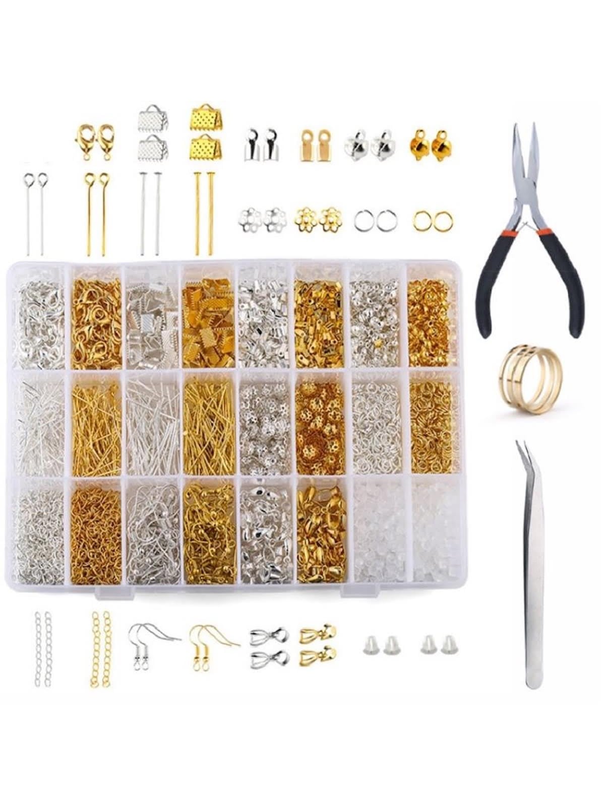 Pro Metall Schmuckset - Metallperlen - 1200 Teile - Hobby Zubehoer - 7110-metallic