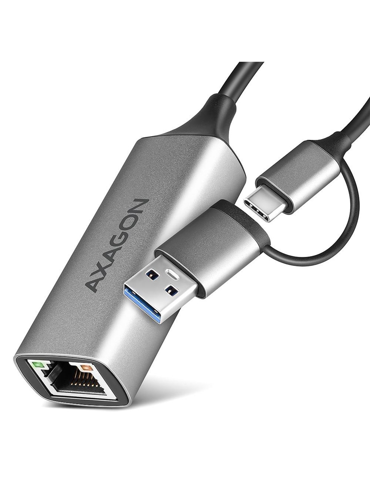 Axagon Gigabit Ethernet Adapter Usb-c+ Usb-a - Netzwerkadapter Netzkarte Druckserver Usw - Ade-txca