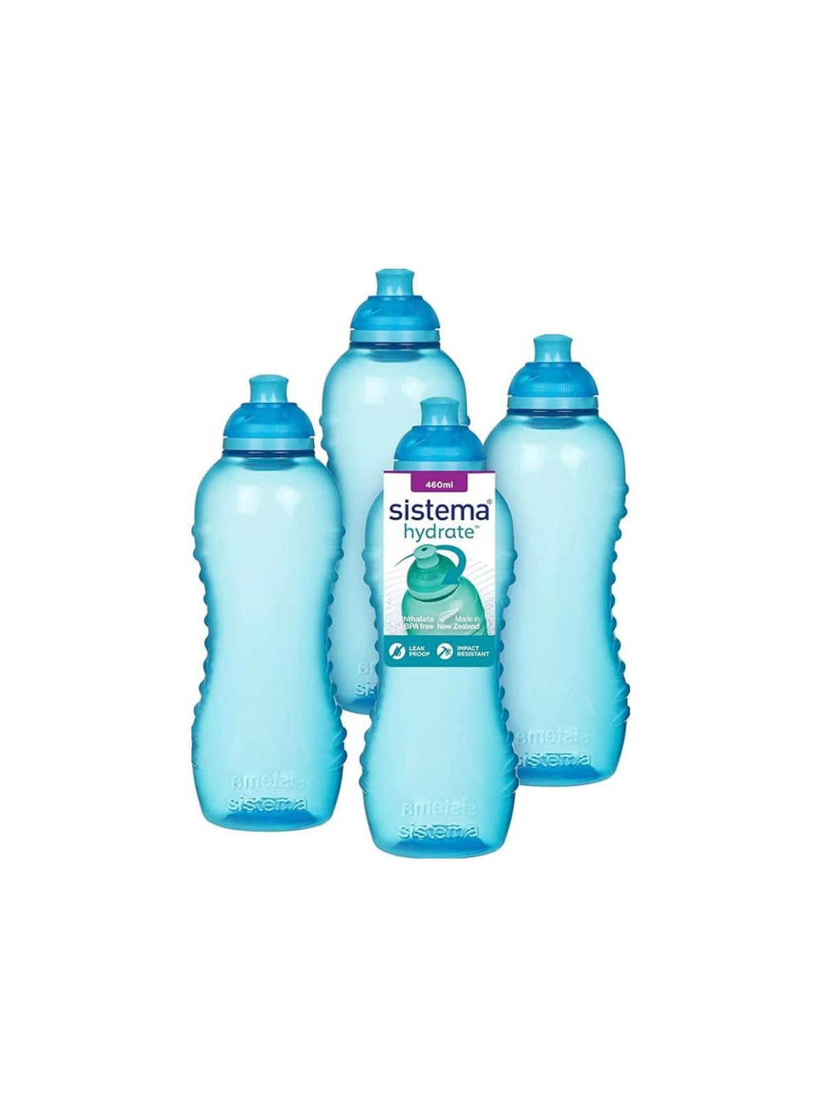 Sistema 460ml Squeeze Bottle Blue 4 Pack - Kuechengeraet - 82013