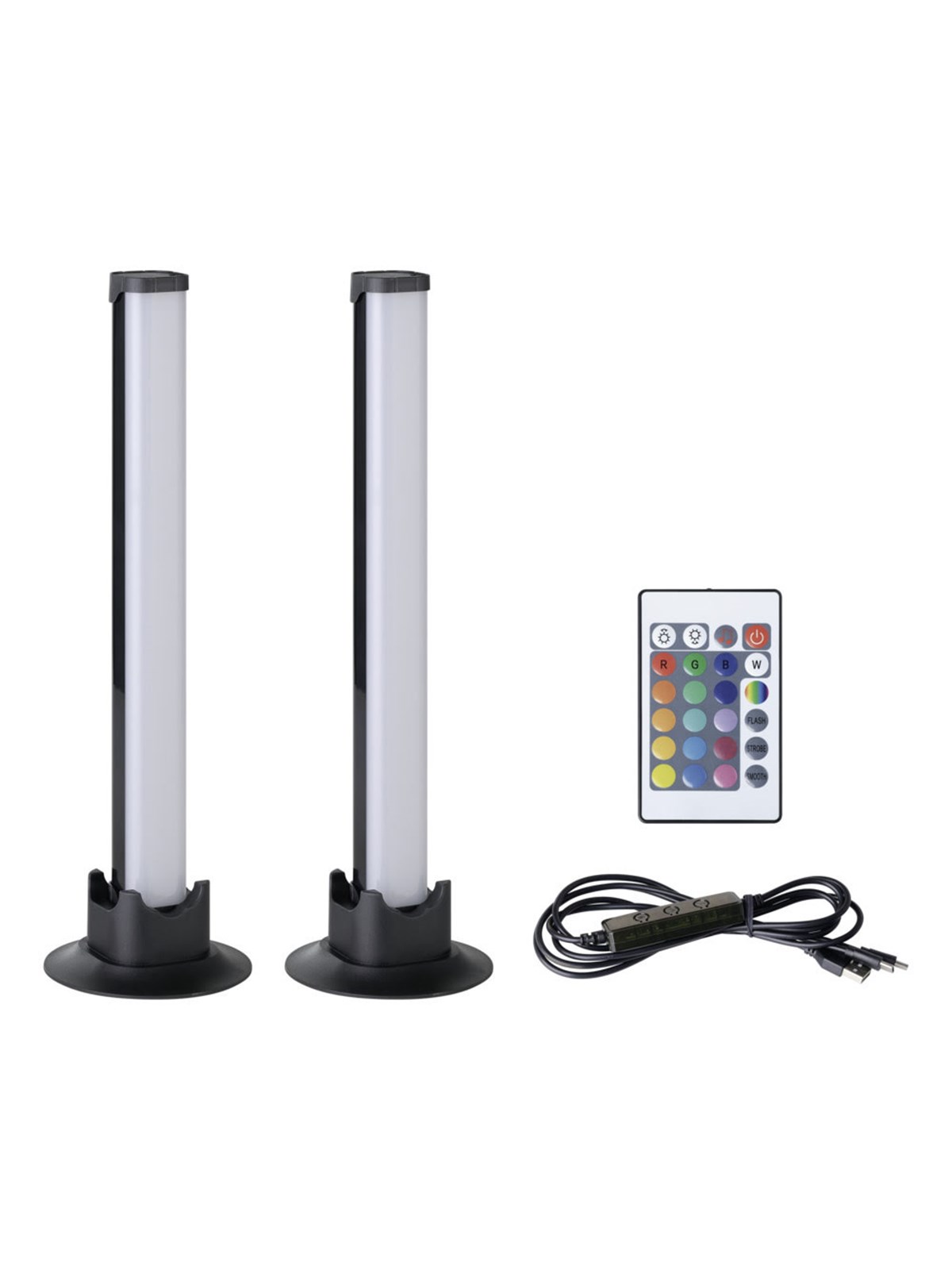 Eglo Gamer Light Tischlampen-set - Scwarz, 2x3,3W Rgbw + 3000k - 75956