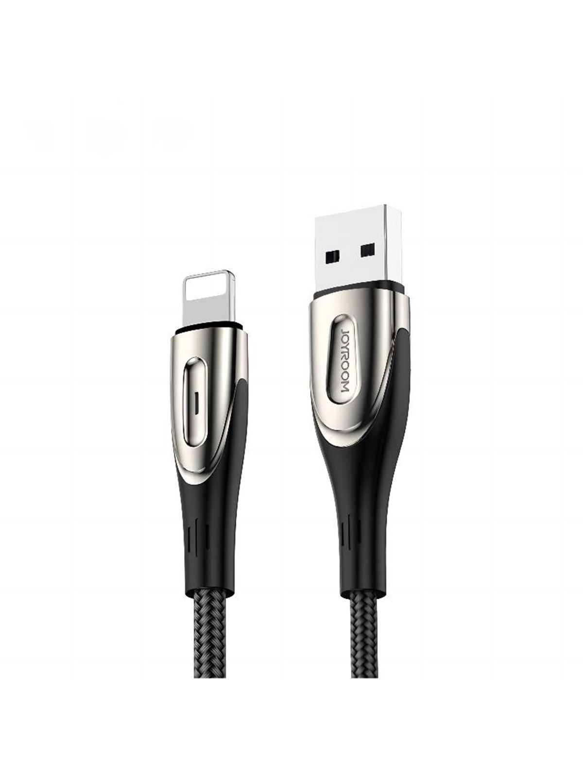 Joyroom Sharp Series S-m411 Usb-a / Lightning 3A Cable 1.2m With Charging Indicator - Black - Usb Kabel - S-m411-1,2m Lightning Black