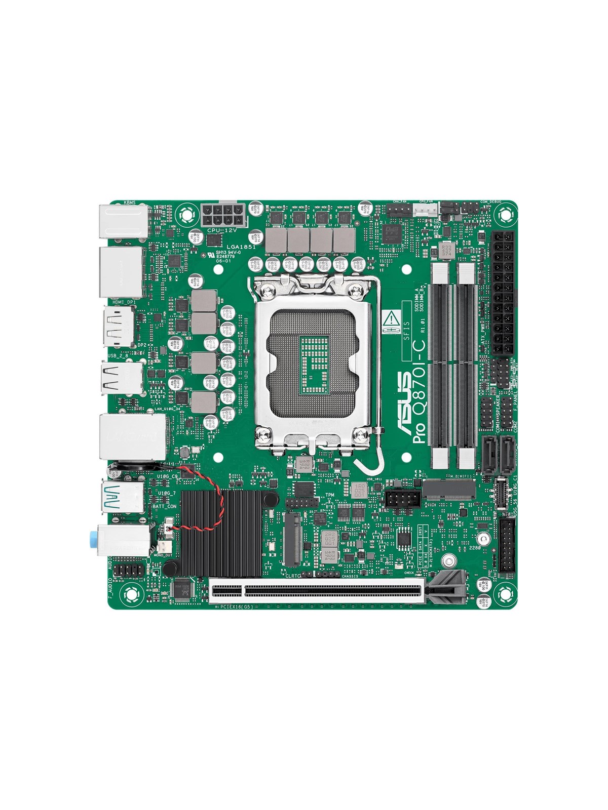 Asus Pro Q870i-c-csm Mainboard - Intel Q870 - Intel Lga1851 Socket - Ddr5 Ram - Mini-itx - 90mb1mpp-m0eayc
