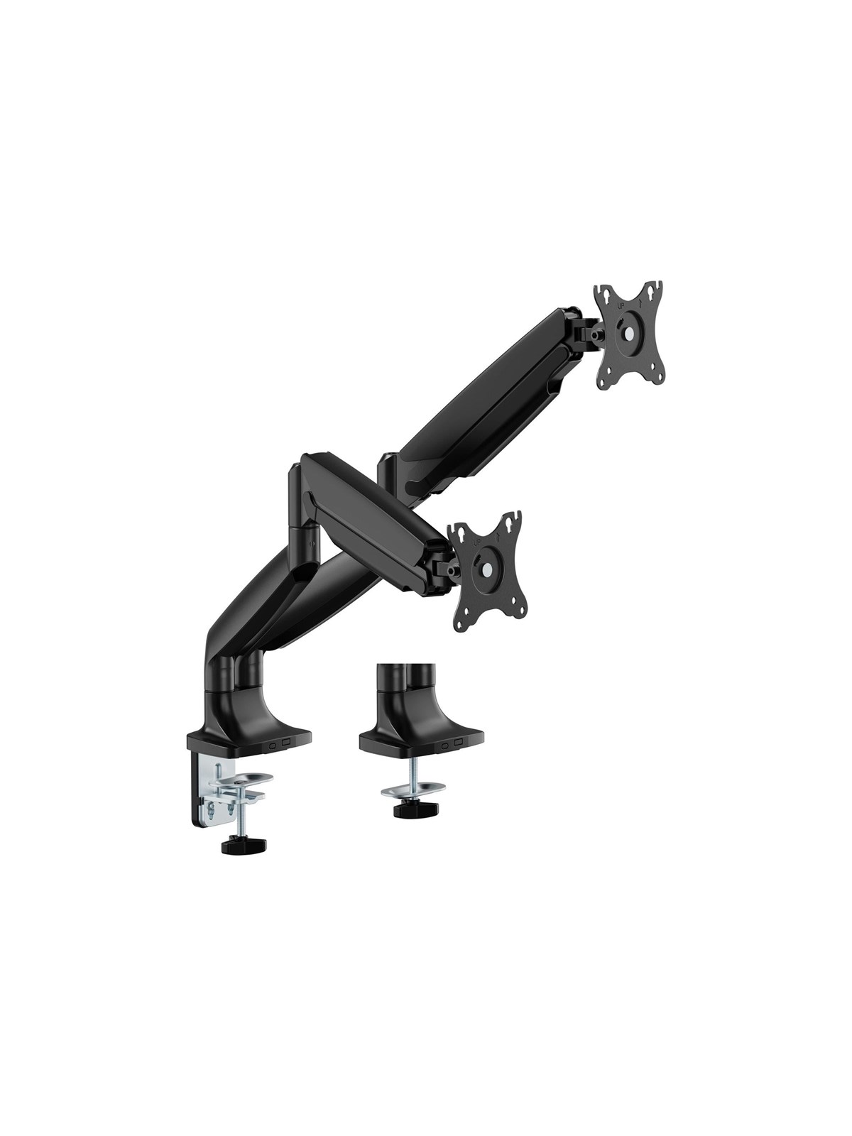 Deltaco Mounting Kit - For 2 Lcd Displays/ Curved Lcd Displays - Gas Spring up to 16 kg - Black - Monitorhalterung - Arm-536-2