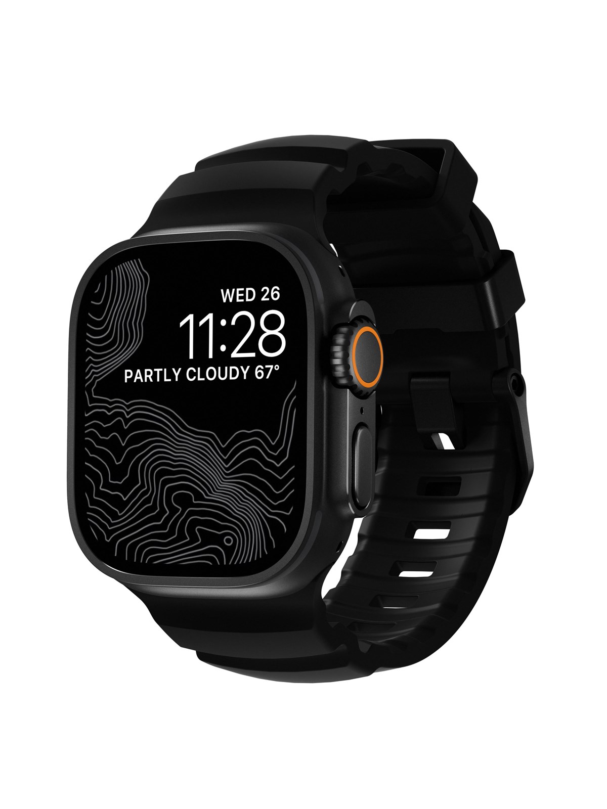Nomad Rocky Point Band 46/49 mm Carbon Black Connector Black - Smartwatch Accessories - Nm011697858