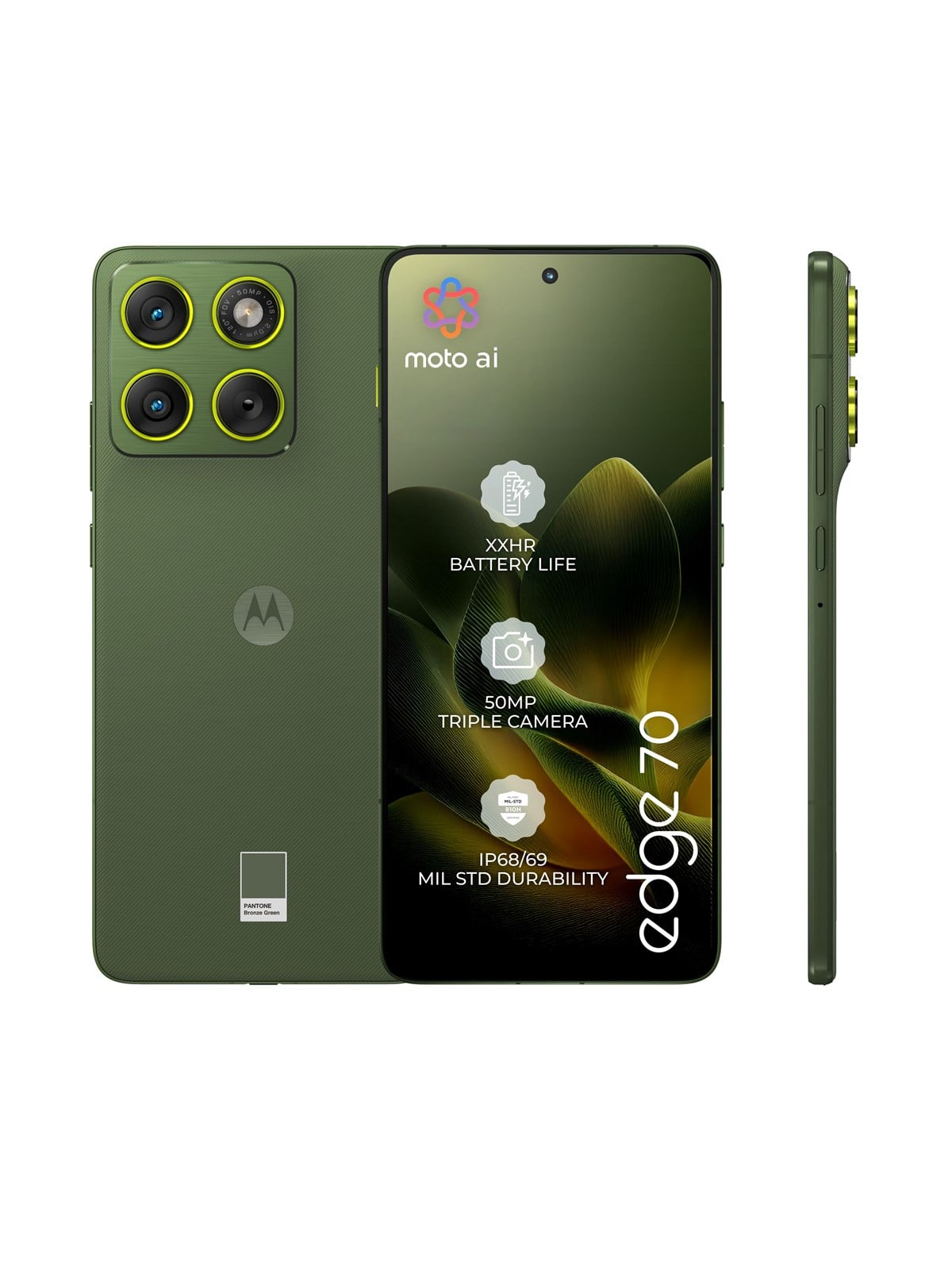 Motorola Edge 70 512gb/12gb - Pantone Bronze Green - Handys Smartphones - Pba50033se
